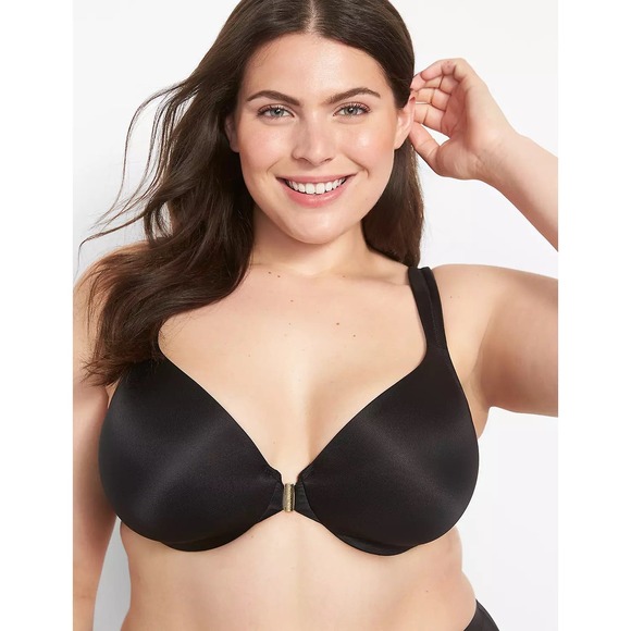 Cacique Other - NWT Cacique Front Close Lightly Lined Full Coverage Bra Black 42F
